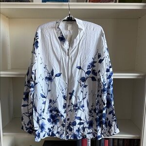 Floral Blue and White Jacket